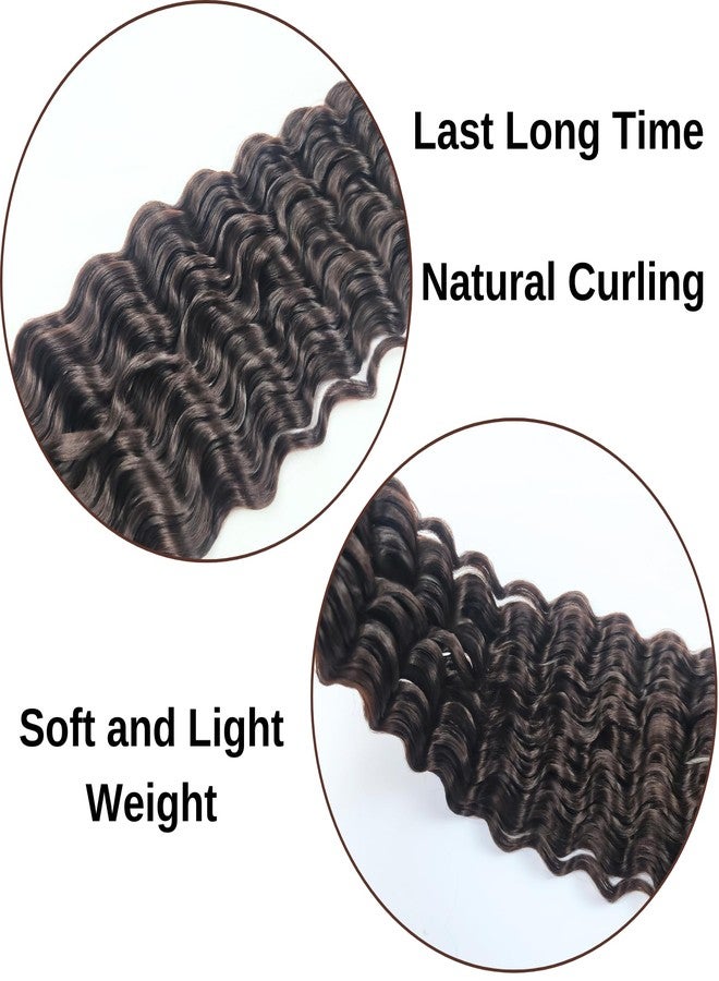 Leticia Dark Brown Braiding Hair Pre Stretched Color 4 Boho Hair for Braiding ez Braid Non Toxic Synthetic Crochet Boho Braids Deep Wave Curls Knotless Twist - Image 5